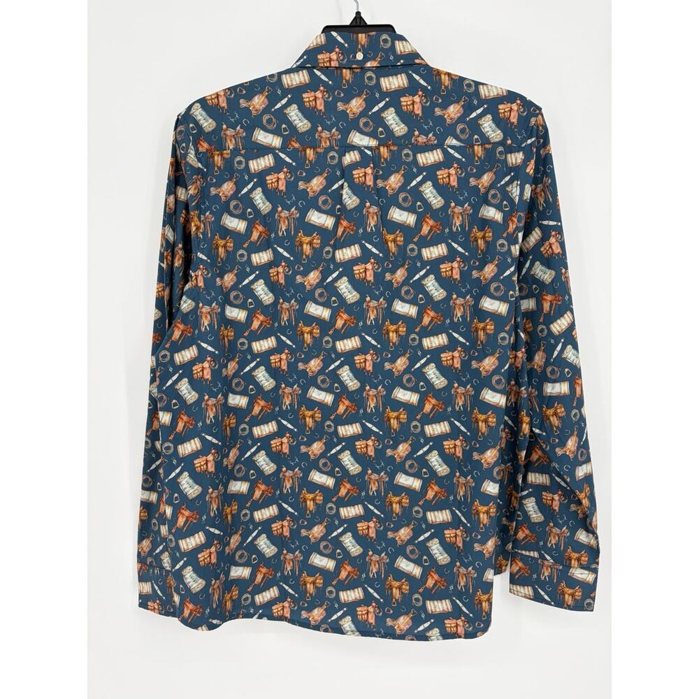 NWT Kennington Rocking K Ranchwear Western Cowboy Print Shirt XL Cotton - Picture 3 of 7